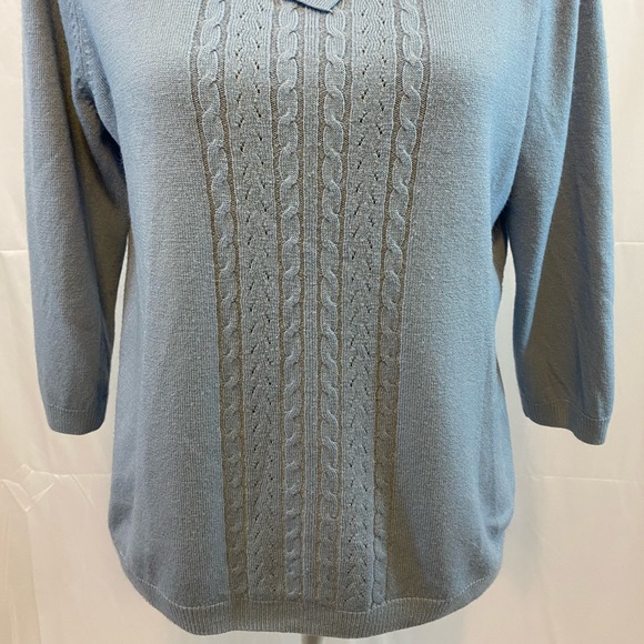 Alison Daley short sleeve sweater blue small cozy - Picture 5 of 9